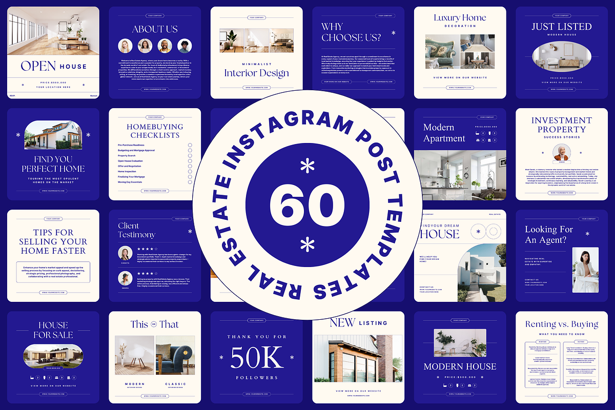 120 Minimalist Real Estate Instagram, a Social Media Template by Branding Victory STD (Photo 3 of 10)