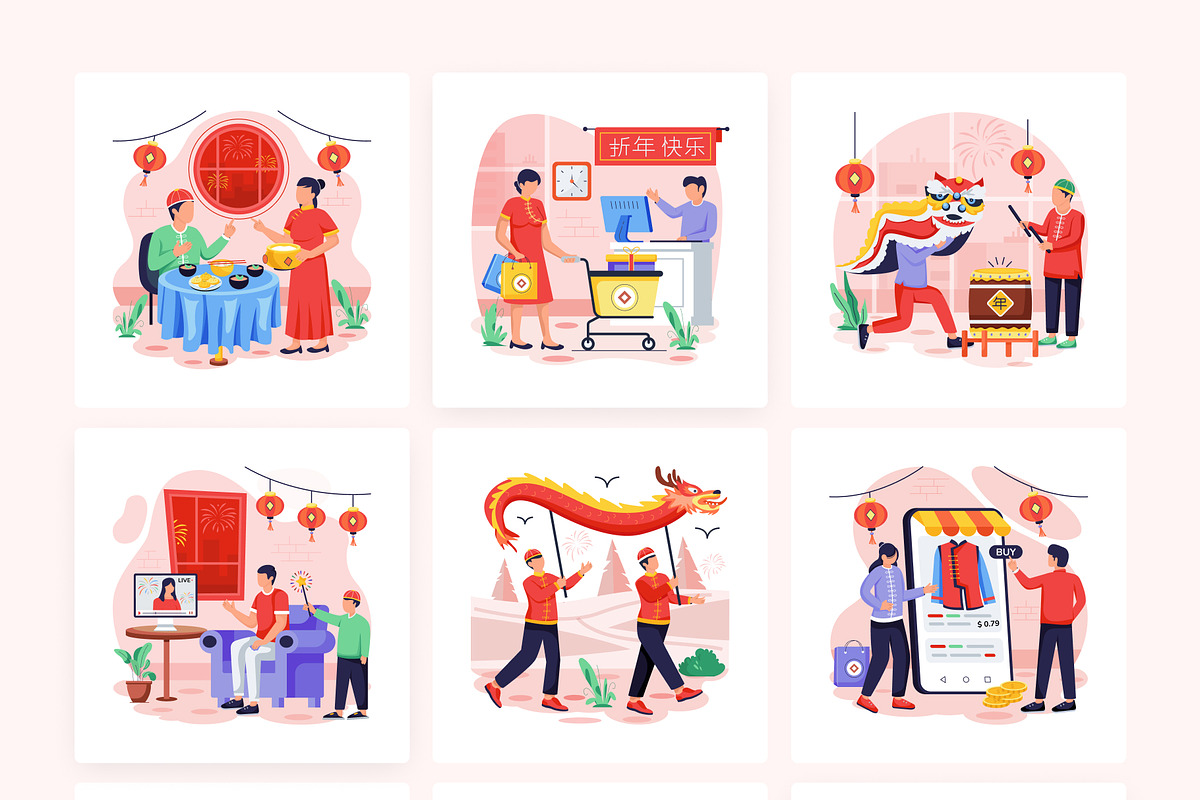 Chinese New Year Illustrations, an Emoji Icon by Vectors Market (Photo 6 of 8)