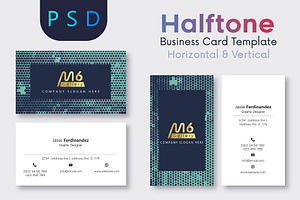 Halftone Business Card Template- S07