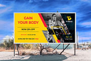 gym billboard template, a Poster Template by creative-som (Thumbnail 3 of 3)