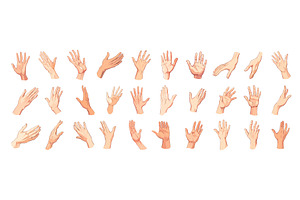 Hands with fingers cartoon vector, an Object Illustration by Onyx