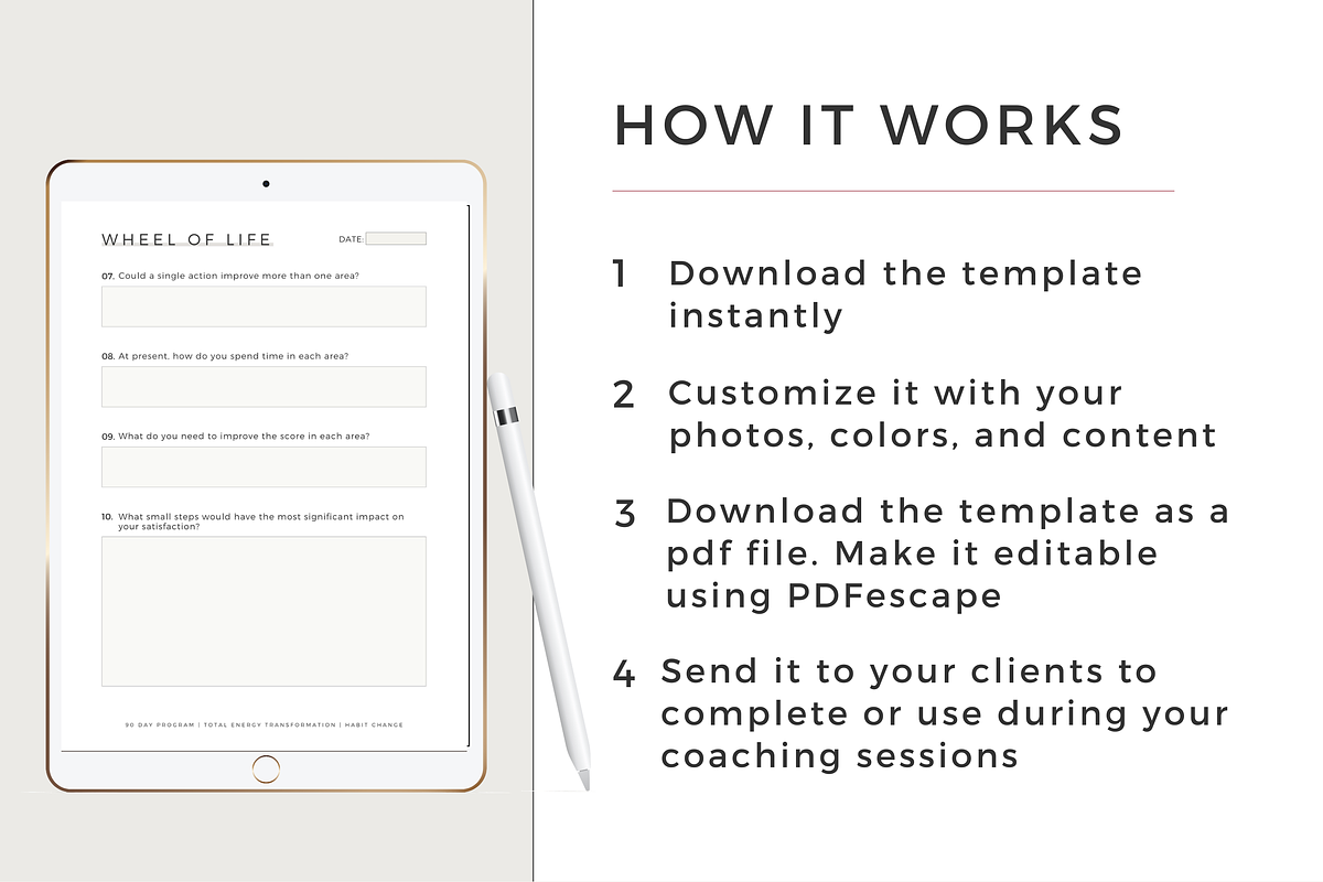 Wheel of life Canva Template - CANVA, a Brochure Template by Designs by ...