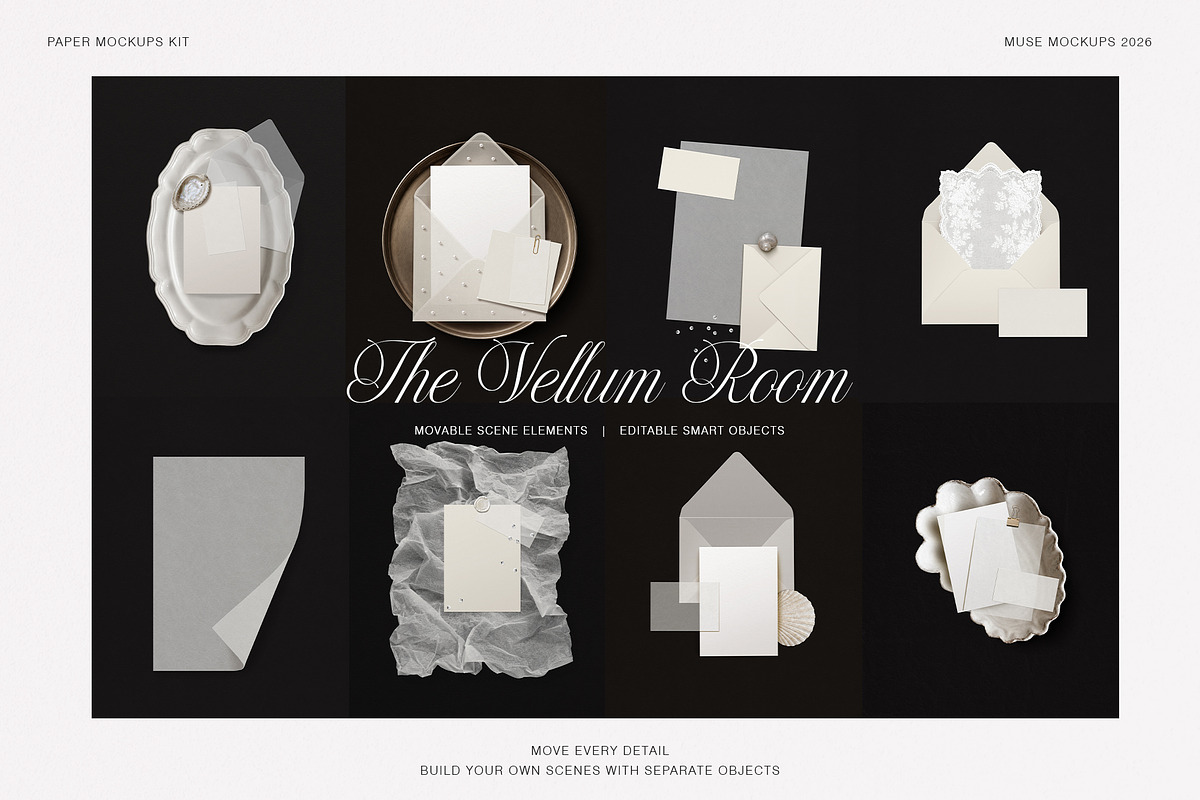 The Vellum Room Mockup Collection, an Advertising Mockup by Muse Mockups (Photo 7 of 14)
