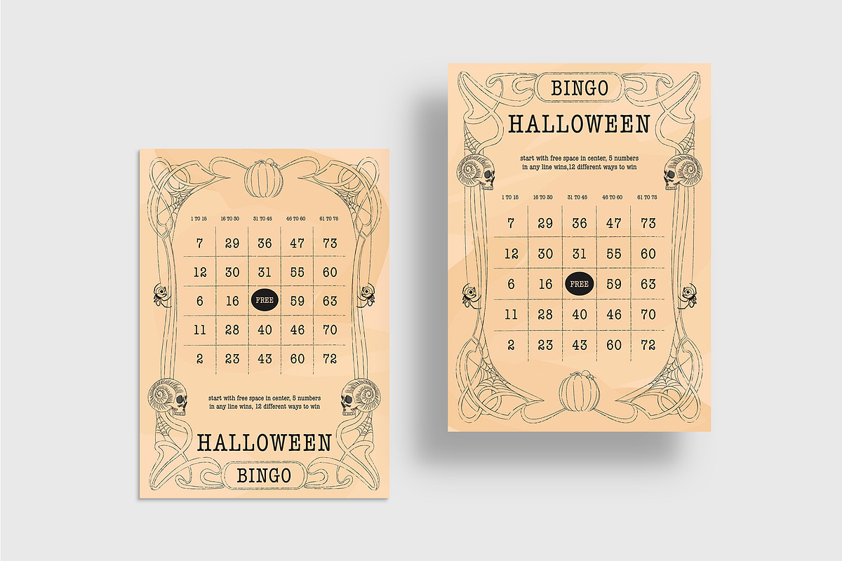 Halloween Bingo Card Template, a Card Template by BrandPacks (Photo 5 of 7)