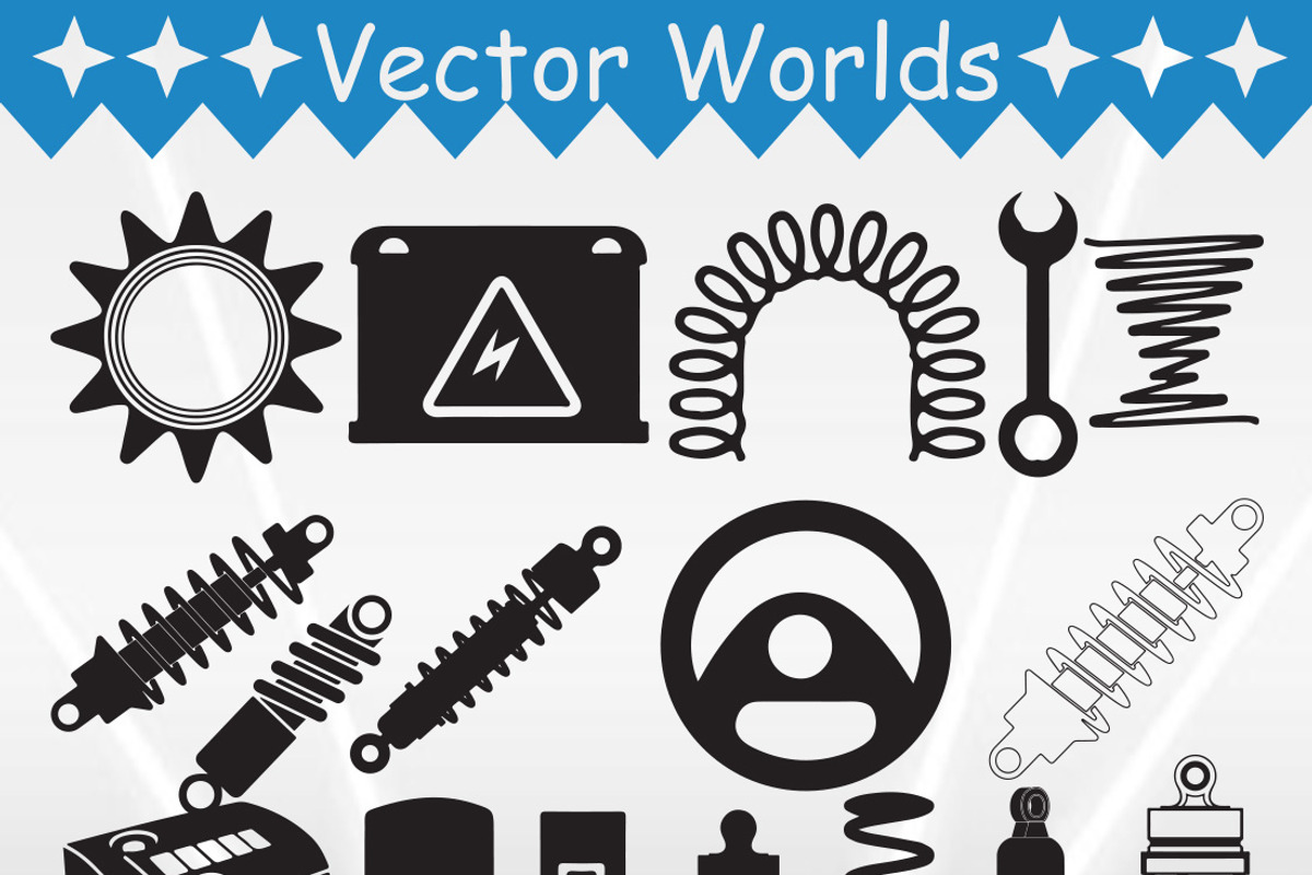 Shock Absorbers Svg, Shock Svg, an Object Graphic by VectorWorlds (Photo 3 of 3)