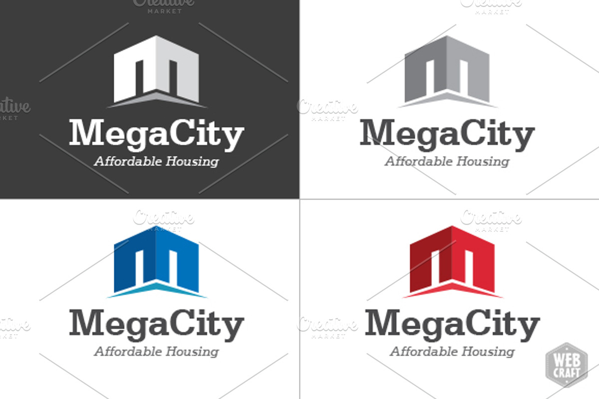 Mega City Real Estate Logo Template, a Branding & Logo Template by WebCraft (Photo 3 of 4)