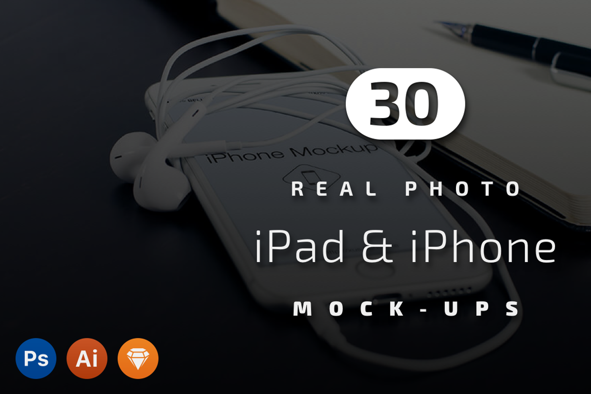 30 iPhone & iPad Real Photo Mockups, an iPhone Mockup by Xus Badia (Photo 1 of 2)