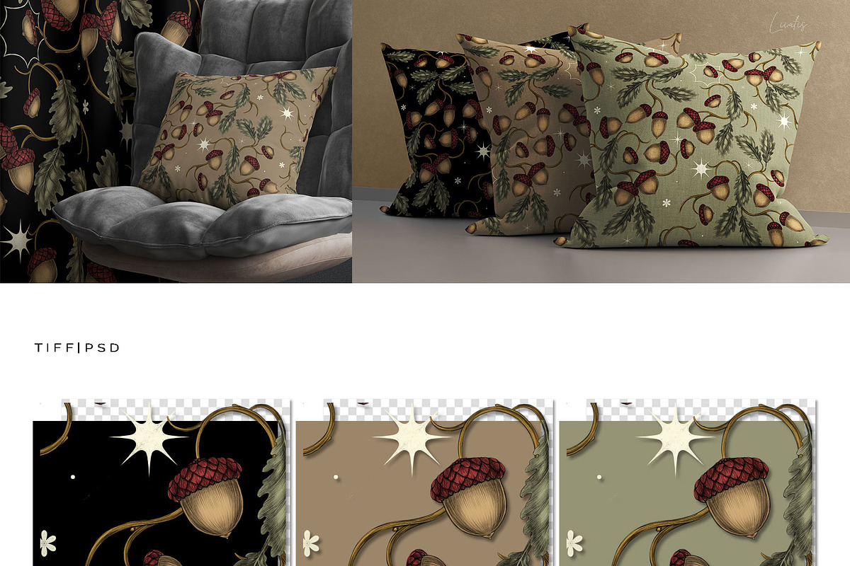 Acorn – Vintage Autumn Pattern, a Pattern Graphic by Liiafis (Photo 3 of 10)