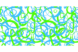 Hand Drawn Wavy Circles. Seamless, an Illustration by Nenahliadava Design