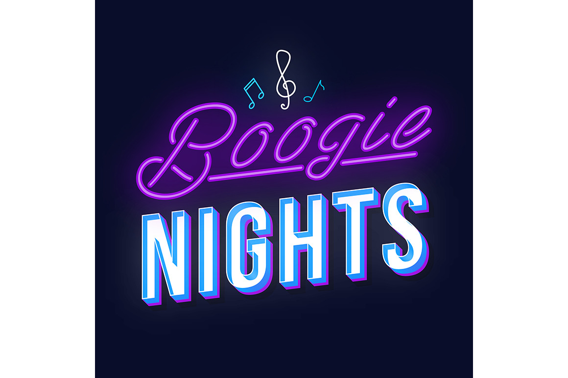 Boogie nights vintage 3d lettering, a Templates & Theme by IMG Visuals