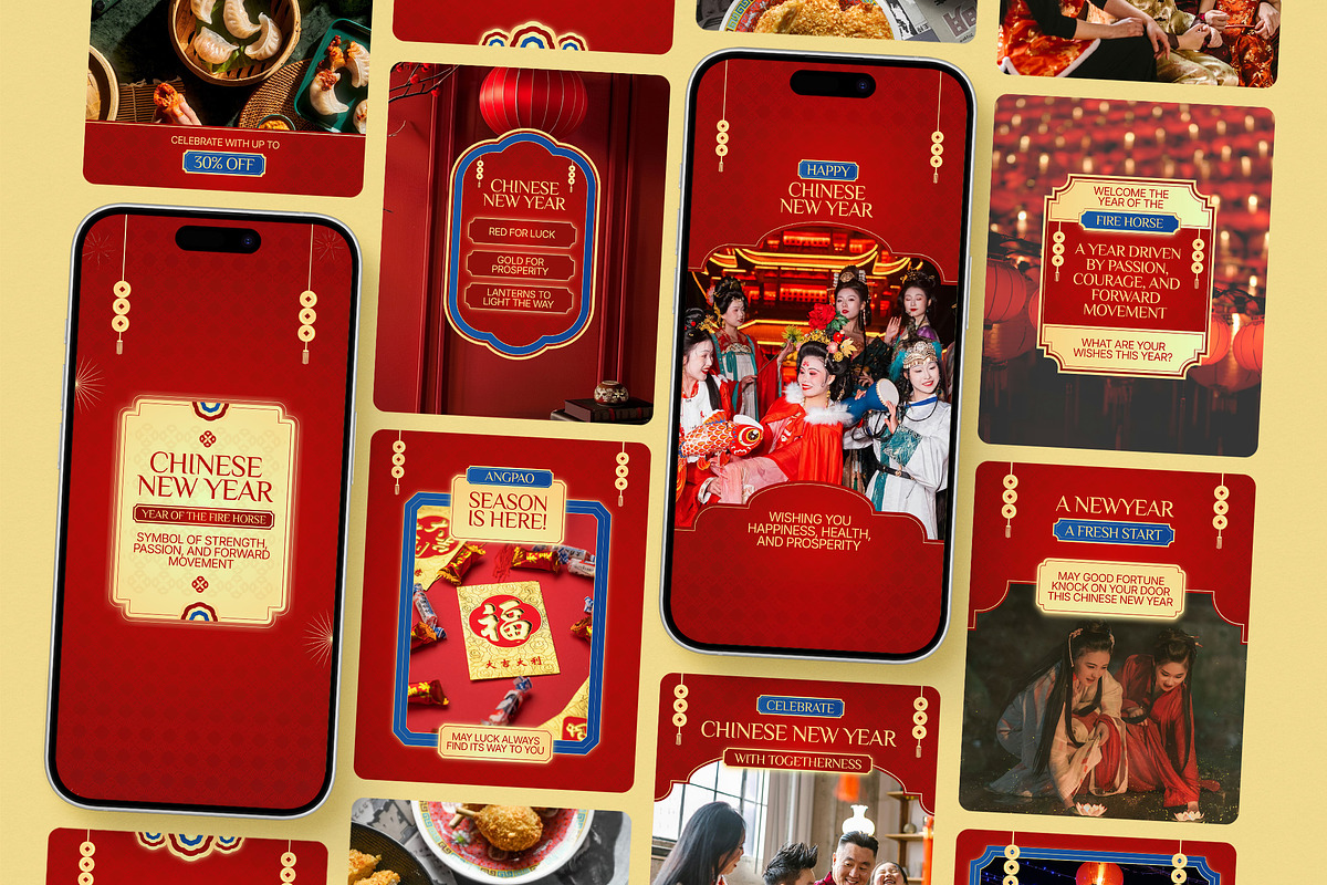 Chinese New Year Instagram Templates, a Social Media Template by Supanium Studio (Photo 5 of 5)