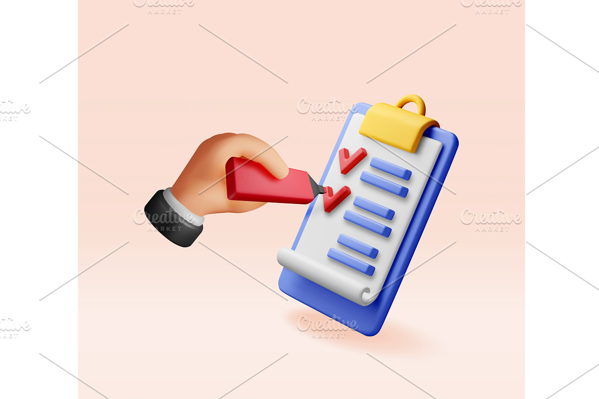 3D paper clipboard holder with, an Object Illustration by Abscent