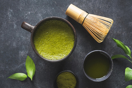 Green matcha tea in cup, a Food & Drink Photo by The baking man