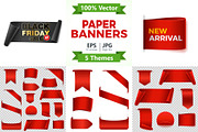 Blank and Sale Paper Banners, a Decorative Illustration by TAlex (Thumbnail 1 of 6)