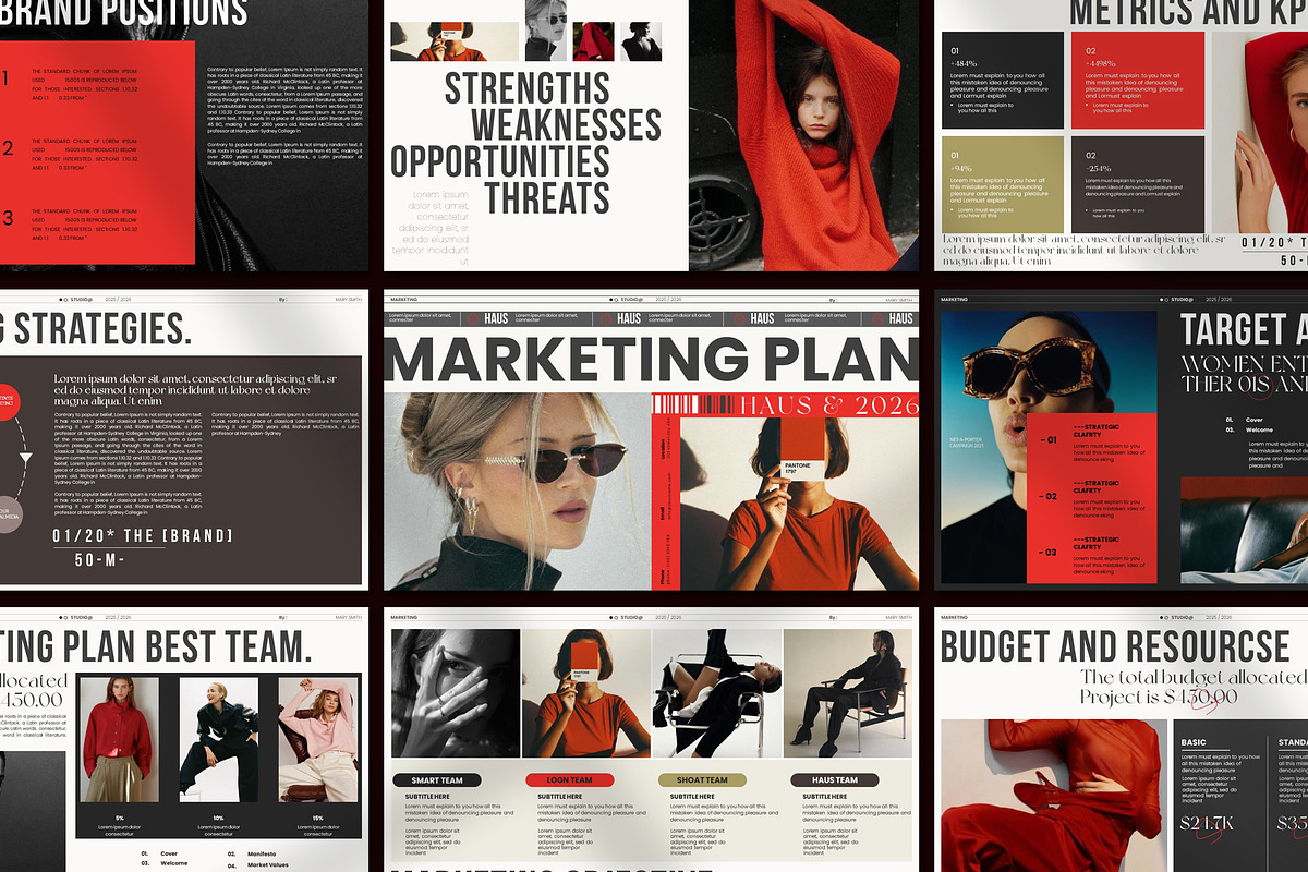 HAUS Marketing Plan Template, a Presentation Template by Aura Agency (Photo 6 of 11)