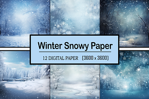 Winter Snowy Paper