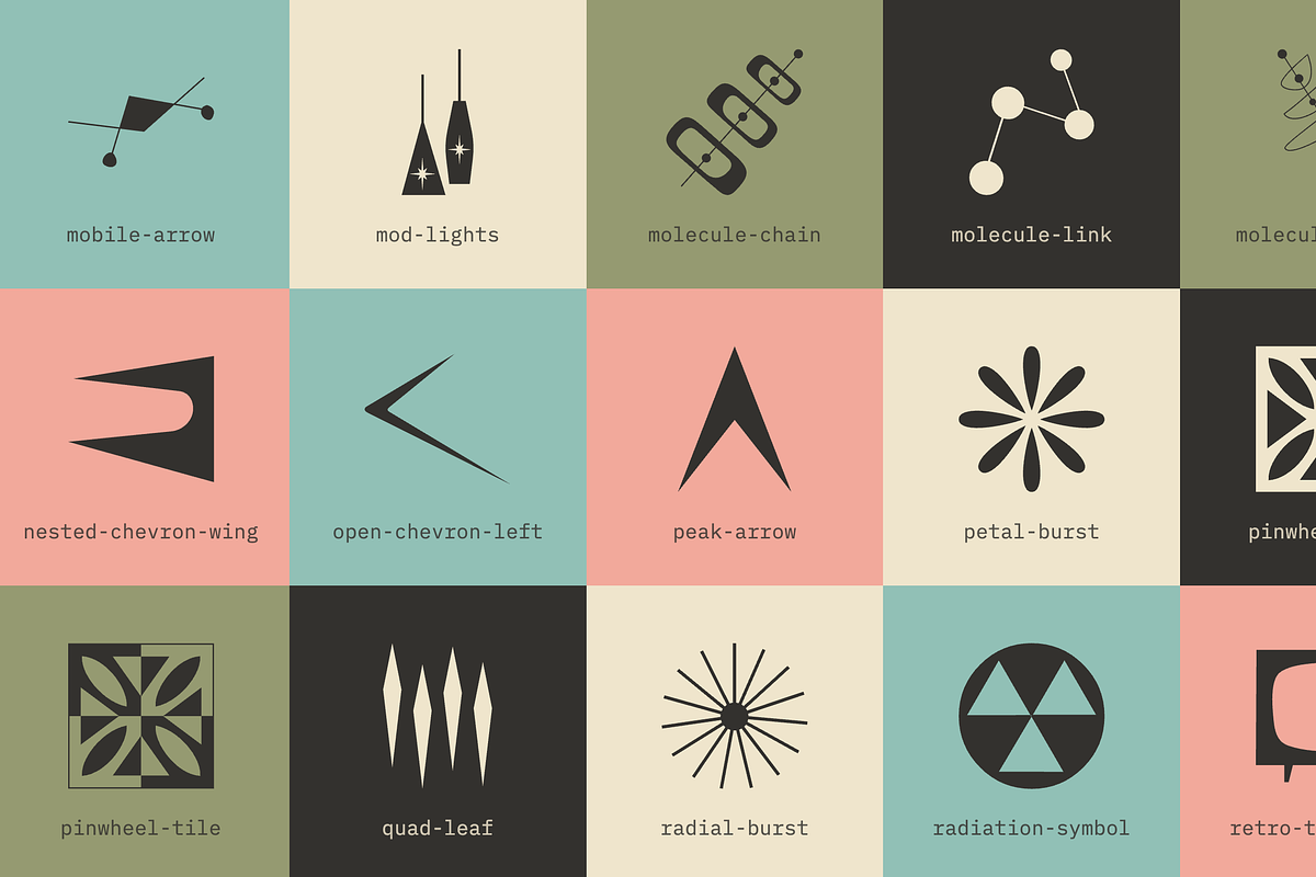 Midcentury Modern SVG Icons, an Outline Icon by Pacific Modern Art (Photo 8 of 9)