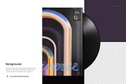 Black Vinyl Record Cover Mockup, a Merchandise Mockup by creatsy5 (Thumbnail 3 of 5)