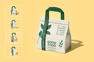 Food Takeaway Packaging Mockup, an Advertising Mockup by Custom.scene