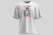Retro Cat Mom Social Club Embroidery, an Illustration by Moss Rose (Thumbnail 2 of 3)
