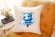 Blue Cat Ballerina Clipart, an Illustration by Sublimation Artist (Thumbnail 6 of 6)