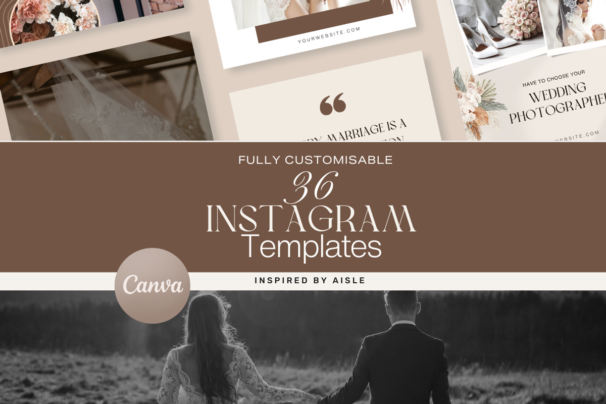 36 Instagram Wedding Templates, a Social Media Template by The Lone Crowd (Photo 1 of 9)