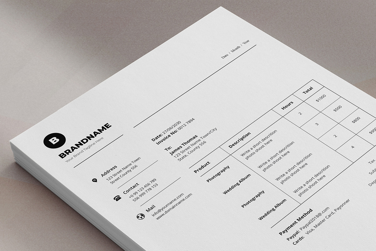 Canva Letterhead and Invoice, a Stationery Template by DesignDevisers (Photo 12 of 19)