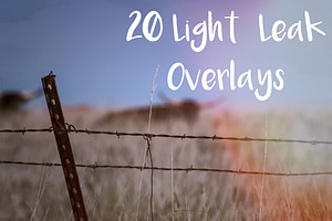 20 Light Leak Overlays - Pack 2