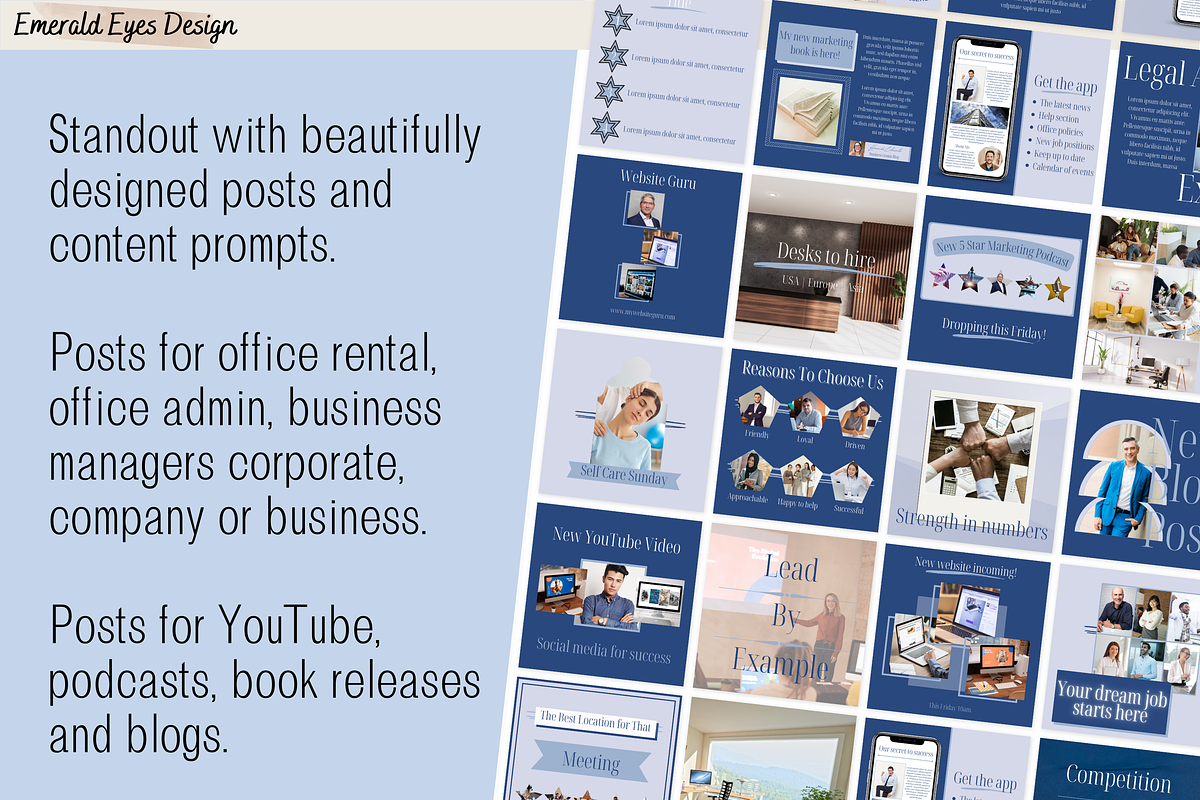 440 Canva Blue Business Corporate, a Social Media Template by Emerald Eyes Design (Photo 8 of 12)