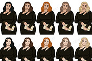 Fashion Girls Clipart, a Person Illustration by GlamArtZhanna (Thumbnail 4 of 5)