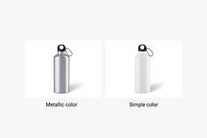 Metallic Bottle Mockup