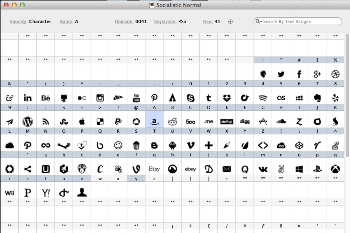 Social / Icon Font Package preview 2