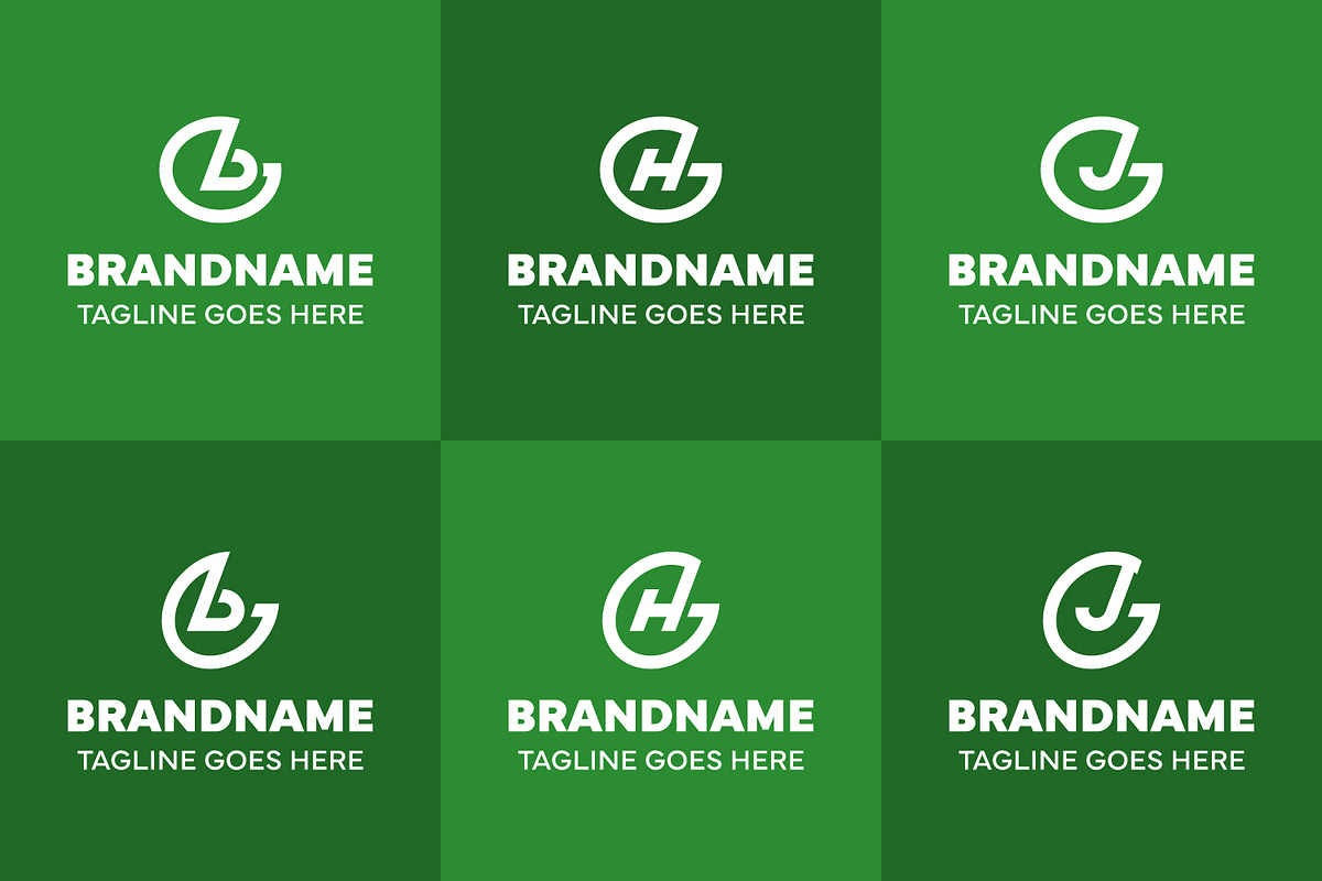 Letters GB GH GJ Dynamic Logo Set, a Branding & Logo Template by Pray Art Design Studio (Photo 2 of 2)
