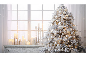 cheer happy holidays silver ai, a Person Photo by pikepicture