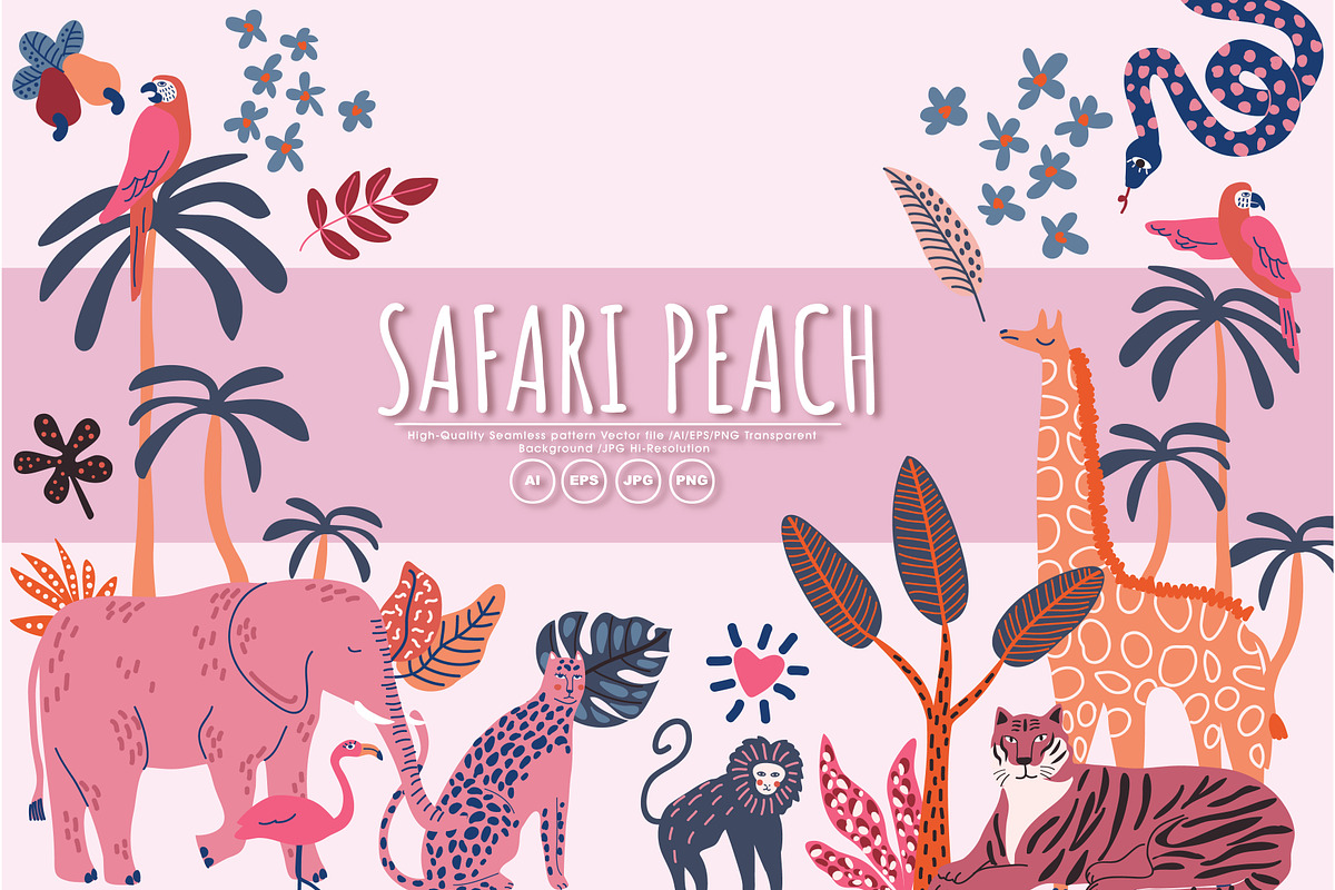Safari Peach, a Pattern Graphic by MSNTY STUDIOX (Photo 2 of 23)