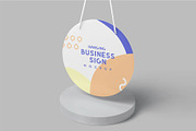 Round Door Sign Mockups, an Advertising Mockup by megostudi0 (Thumbnail 7 of 7)