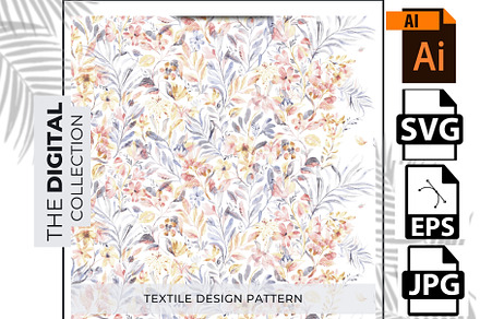 Light floral pattern for fabric.