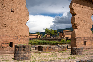 Ancient Ruins of Raqchi in the Peruvian Highlands Under Clouds, an Architecture Photo by GoodGoods