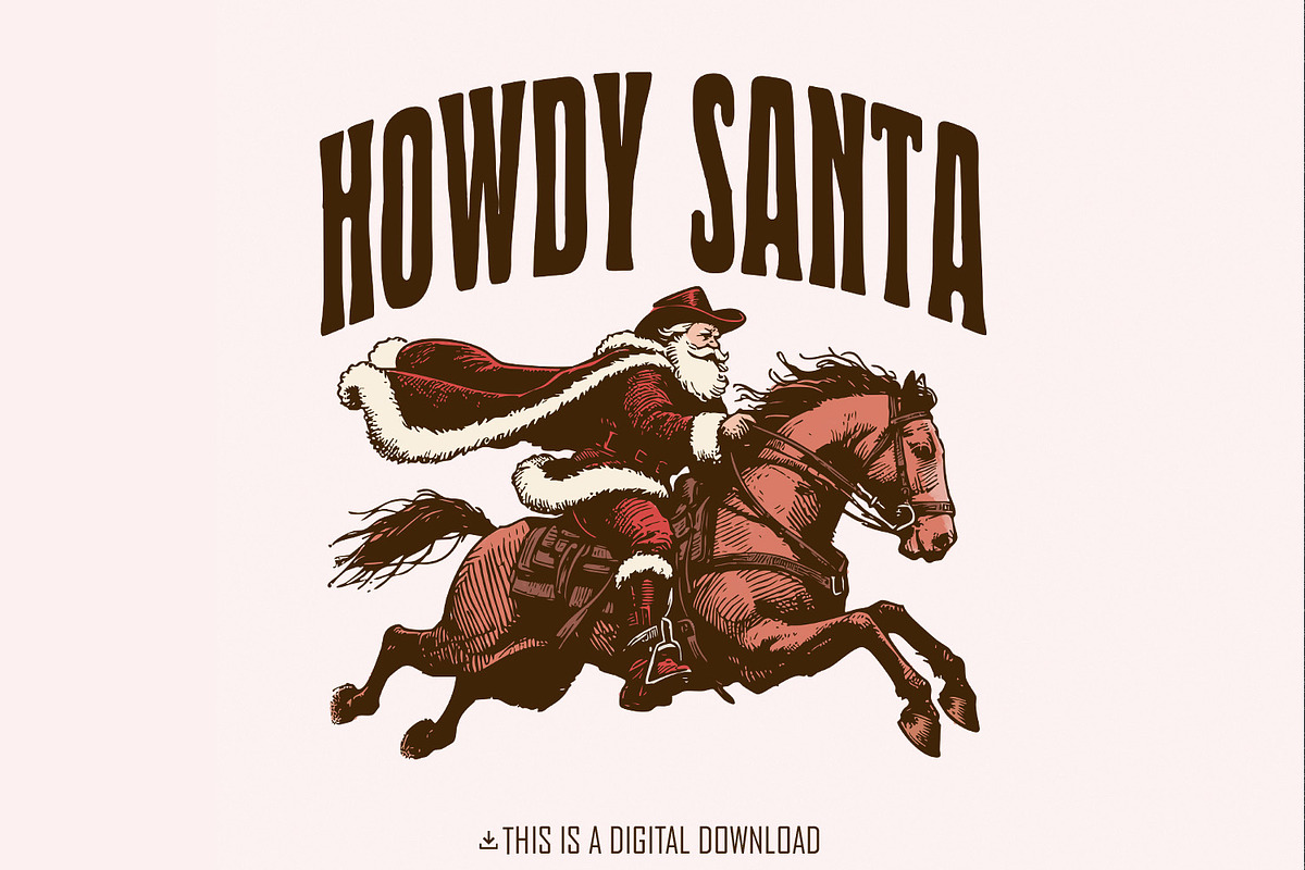 Howdy Santa PNG Digital Download, an Illustration by SharpMarketplace (Photo 9 of 9)