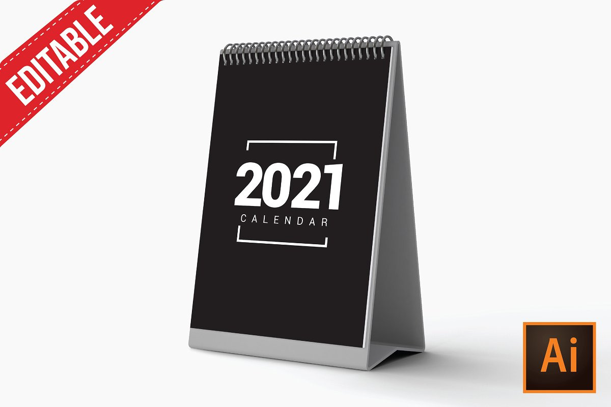 2021 Calendars 2 in 1 - Editable, a Templates & Theme by rix_designs (Photo 3 of 21)