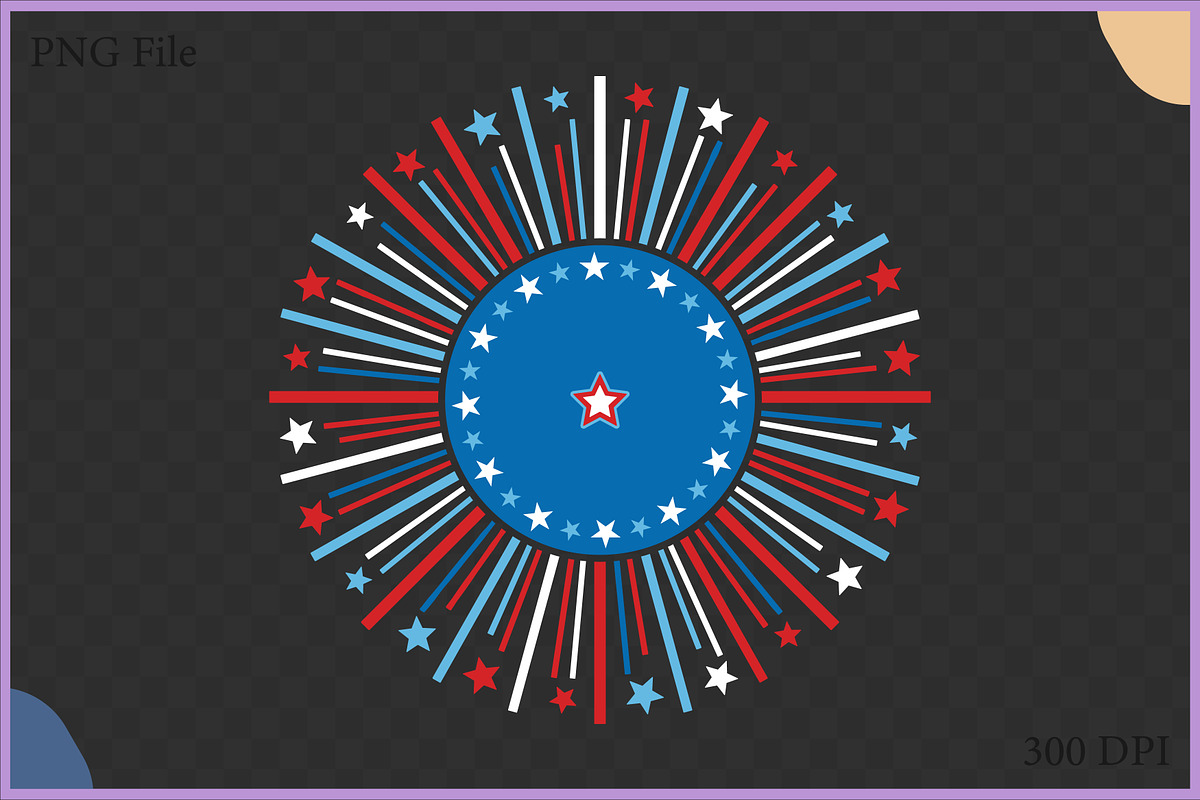 4th of July Firework Star Burst SVG, a Decorative Illustration by Gfx Expert Team (Photo 1 of 3)