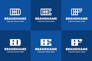 Letters BD BE BF Monogram Logo Set, a Branding & Logo Template by Pray Art Design Studio (Thumbnail 2 of 2)