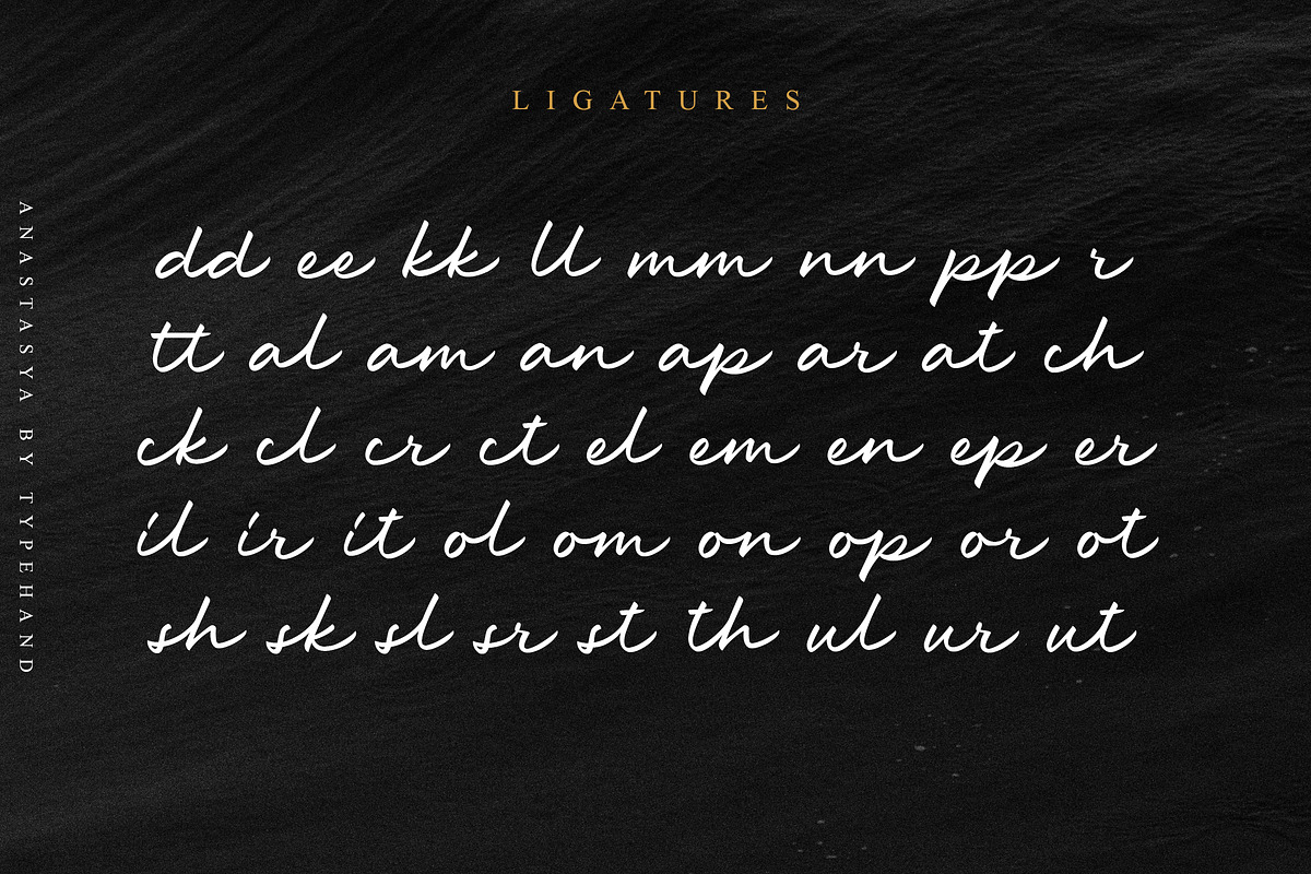 Anastasya - Signature Script, a Script Font by Typehand Studio (Photo 7 of 9)