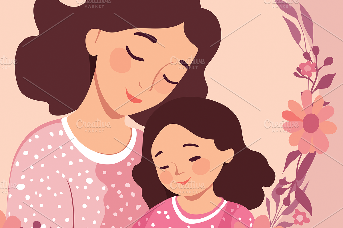 Mother's Day Illustration Card, a Card Template by Mint Pixels (Photo 3 of 3)