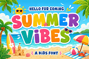 Summer Vibes, a Sans Serif Font by Limited.studio (Thumbnail 1 of 6)