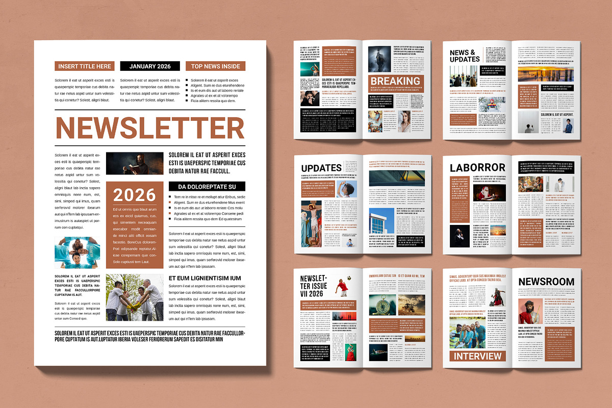 News Letter Template Design Layout, a Magazine Template by MightyDesign (Photo 1 of 6)