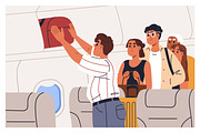 People travel by air in plane set, a Transportation Illustration by Good Studio (Thumbnail 16 of 16)