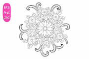 Flower Mandala: 5 Adult Coloring 2, a Poster Template by Michiru13 (Thumbnail 4 of 6)