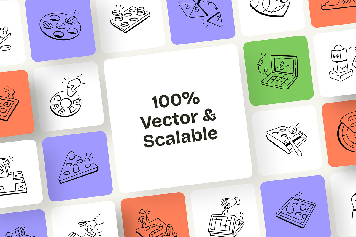 Board Game Doodle, an Outline Icon by Vectors Market (Photo 5 of 8)