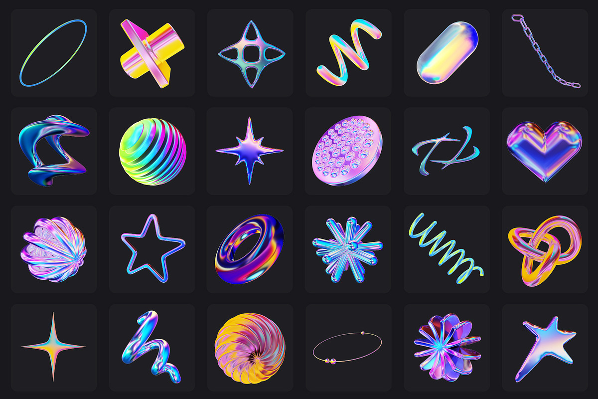Y2K 3D Aesthetic Shapes Collection, a Graphic by LarysaZabrotskaya (Photo 2 of 12)